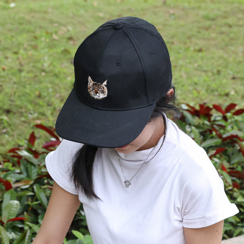 Custom Pet Embroidery Hat | Stitch Your Pet's Photo + Name + Date | Unique Keepsake Gift
