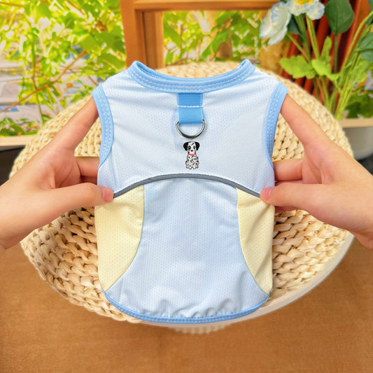 Individuell bestickte Kühlweste für Haustiere für Hunde und Katzen – Sommerkühlweste aus Eisseide – Sonnenschutz