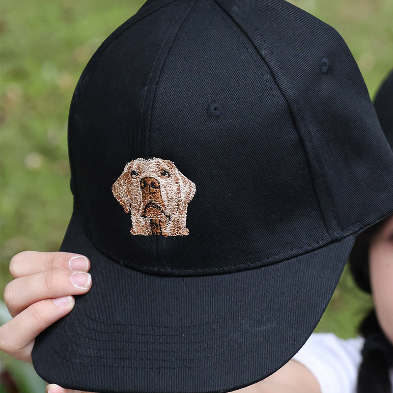 Custom Pet Embroidery Hat | Stitch Your Pet's Photo + Name + Date | Unique Keepsake Gift