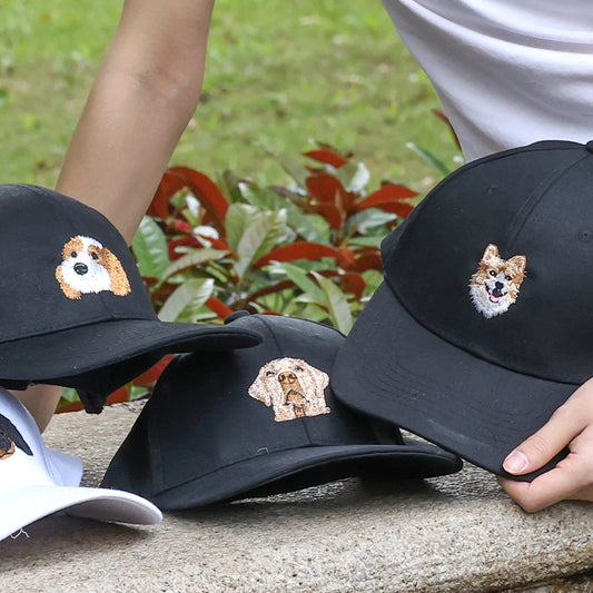 Custom Pet Embroidery Hat | Stitch Your Pet's Photo + Name + Date | Unique Keepsake Gift